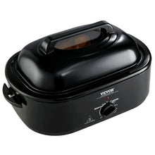 24QT Electric Roaster Oven 28lb Capacity Self-Basting Lid Defrost & Warm (Black)