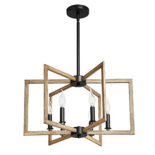 6-Light Metal Farmhouse Chandelier Adjustable Height Hanging Light Fixture for Dining Room Bedroom Kitchen Foyer & Living Room
