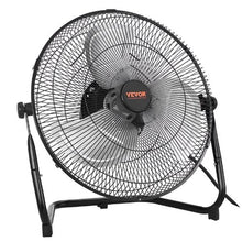 14-Inch Industrial Floor Fan - 2,560 CFM High Velocity 3-Speed Metal Fan with 360° Tilt