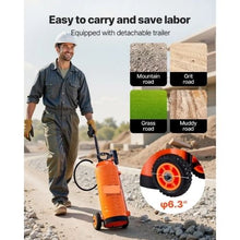 3.5-Gallon Stainless Steel Concrete Sprayer Wheeled Cart 20.5-Inch Wand 48"/120" Hoses & 2 Brass Nozzles
