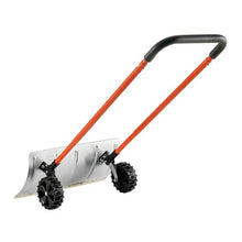 24 In Portable Snow Shovel with Bi-Directional Blade & 90° Adjustable Handle for Efficient Snow Clearing