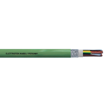 6 AWG 2C Bare Copper Shield Steel Braid Thermoplastic Halogen-Free FG7(O)AM1 0.6/1KV Armour Cable