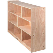 8-Compartment Cubby Mobile Storage Cabinet 3-Shelf Classroom Furniture Natura