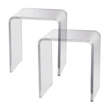 C-Shaped Clear Acrylic End Tables for Living Room Bedroom & Study (2PCS)