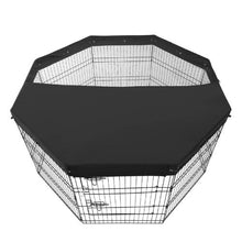 Dog Playpen 8-Panel 30"H Foldable Metal Pet Fence with Door & Oxford Cover