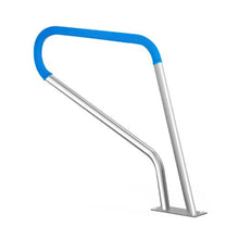 39 x 32 in Stainless Steel Pool Handrail Rustproof Safety Rail with Base Plate & Grip Cover
