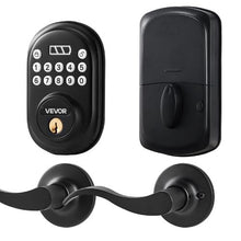 Keyless Entry Door Lock with Handle, Electronic Keypad, Matte Black DS50+L