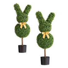36 In Artificial Topiary Bunny-Shape Boxwood Ball for Outdoor &Indoor