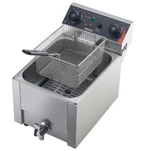 Commercial Electric Deep Fryer 1750W 9.51Qt Stainless Steel Fryer with Basket Lid & Temp Control (Silver)