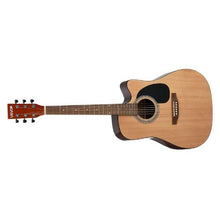41 Inch Cutaway Acoustic Guitar Bundle with Gig Bag Tuner Capo & Accessories (Natural)