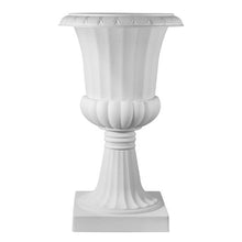 26.4" Plastic Urn Planters Classic Flower Pots for Indoor & Outdoor Décor (Set of 2) White