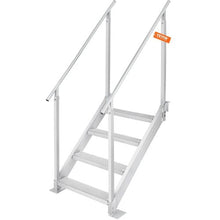 4-Step Dock Ladder Adjustable 30''-38'' Height 500 lbs Capacity Aluminum Dual Handrails