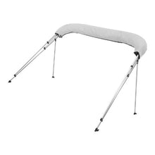 4 Bow Bimini Top Replacement Canopy – 600D Waterproof Polyester Boat Sun Shade with Storage Bag 96 L x 91 - 96 W (Light Grey) (Frame Not Included)
