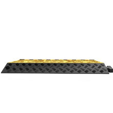 2 x 2.3 inch 3 Channel Rubber Cable Guard Durable Cord Protection Ramp for Driveways