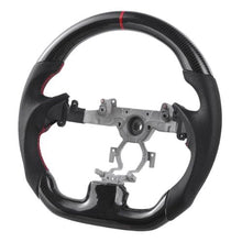 Infiniti G37 Steering Wheel 2007–2013 Carbon Fiber Flat-Bottom Design Non-Slip Leather Grip( Black)