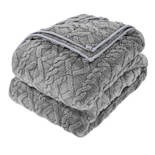 Weighted Blanket 20 LBS 60 x 80" Queen Size Sherpa Fleece Glass Beads (Grey)