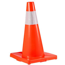 18" Traffic Cones 20 Pack with Reflective Collars & PVC Base for Parking and Hazard Zones