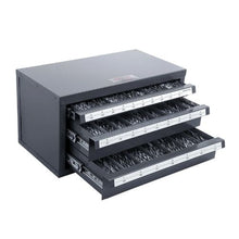 Drill Bit Dispenser Cabinet 3-Drawer Steel Organizer for A-Z Drill Bits Stackable with Labels