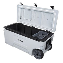 106 Qt Rolling Hard Cooler with Wheels Leak-Resistant 48-Hour Ice Retention Insulated Ice Chest