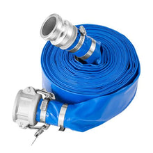 Suction Hose Kit for Water Pump - 2 x 65 ft Blue Backwash Hose 20 ft Green Suction Hose Steel Strainer Camlocks & Clamps | Multi-Purpose Use