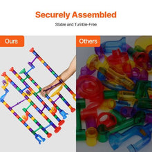 145-Piece Marble Run Set, Glow-in-the-Dark & Glass Marbles, STEM Race Track Toy for Kids 3+
