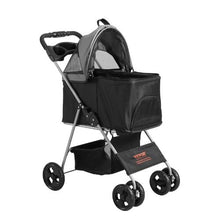 4 Wheels Dog Stroller With 35lbs Detachable Carrier DTC-804F