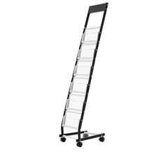 6 Pocket Narrow Literature Display Stand with Wheels HS-Z19
