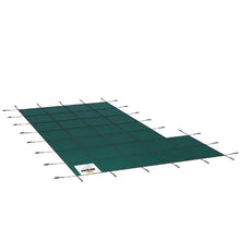 18x34 ft Inground Pool Safety Cover with Left Step Mesh Winter Cover with Hardware