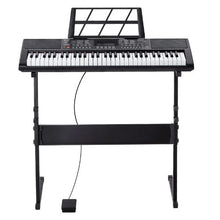 61-Key Keyboard Piano with Lighted Keys Stand USB MIDI for Beginners