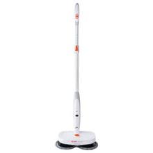 Electric Spin Mop Cordless 40-Min Battery Dual Heads & LED Light for Hardwood/Tile Floor Cleaning