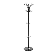 Metal Coat Rack with Umbrella Holder 14 Hooks & Marble Base – Stylish Entryway Tree for Hats Scarves Bag