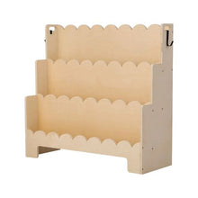 3-Tier Montessori Bookshelf with Front Facing Design & Dual Hooks