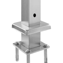 36" Silver Stainless Steel Deck Cable Rail Post with Brackets