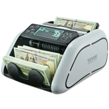 Money Counting Machine with Counterfeit Detection (UV, MG, IR, DD), USD & EUR Bills Large LCD & External Display