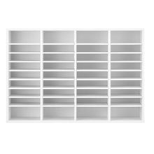 36 Compartment Desk Literature Organizer File & Mail Sorter – (White)