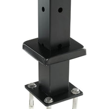 42" Stainless Steel Corner Cable Rail Post with Brackets (Black)