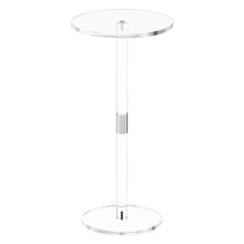 Clear Acrylic Drink Table Round Top Side Table 10 x 10 x 21.3-Inch Easy Assembly