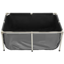 126.8-Gal PVC Koi Fish Pond with Viewing Panel Stainless Steel Frame & Drain Valve