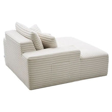54-Inch Boneless Chaise Lounge Chair Oversized Upholstered Sofa with Pillows and Armrests Beige