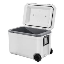 45 Qt Wheeled Hard Cooler Insulated Ice Chest Heavy-Duty Handles Cup Holder Lightweight