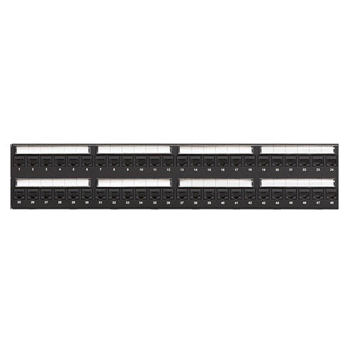 2RU Cat 6A Flat 110-Style Patch Panel 48-Port 6A586-U48