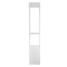 91 to 96 In Dog Door for Sliding Glass Door Adjustable Height  with Metal Rotating Hinges for Renters