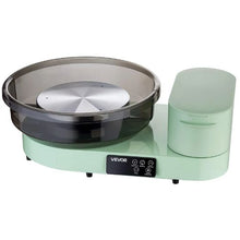 Pottery Wheel 14" & 11" Turntables 450W Electric Wheel Foot Pedal 30-300 RPM Aluminum Body (Green)