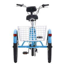 20-Inch Adult Tricycle, 7-Speed Three-Wheel Cruiser Bike with Basket and Adjustable Seat for Seniors & Couples