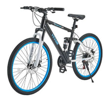 26-Inch Mountain Bike Full Dual Suspension 21-Speed Twist Shifting Aluminum Alloy Frame Disc Brakes