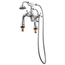 Clawfoot Tub Faucet Deck-Mount Bathtub Filler with Handheld Shower Chrome 360° Spout & 59" Hose