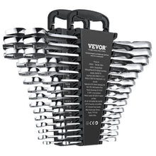 30-Piece Ratcheting Wrench Set SAE & Metric Cr-V Steel with Organizer Rack