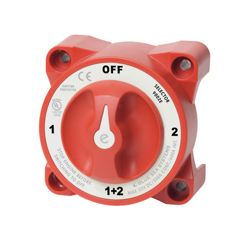 Blue Sea Battery Switch Four Position with AFD E-Series