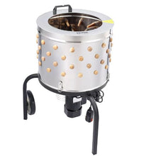 Chicken Plucker Machine – 20" Stainless Steel Drum 108 Soft Fingers 500W Poultry Defeathering Equipment with Debris Collection