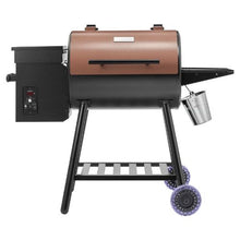 8-in-1 Wood Pellet Grill Smoker 456 sq. in. with Digital Controller Meat Probe 500°F Max – (Black)